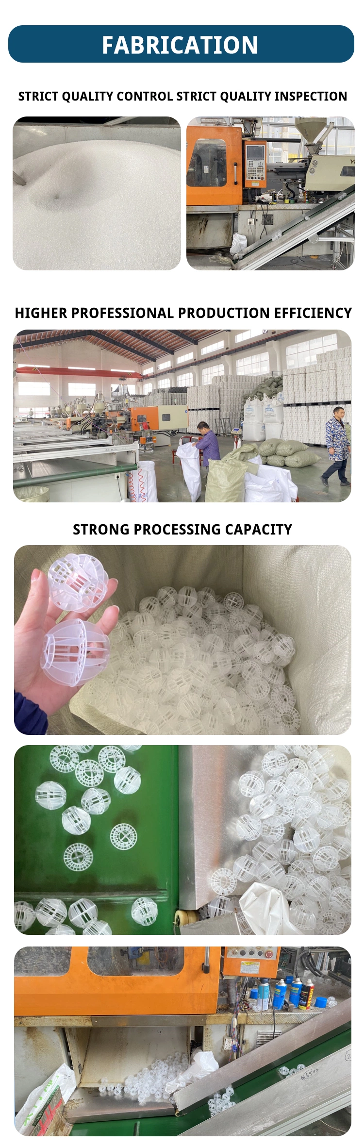 Plastic PP Packing Media Polyhedral Hollow Ball for Mass Transfer