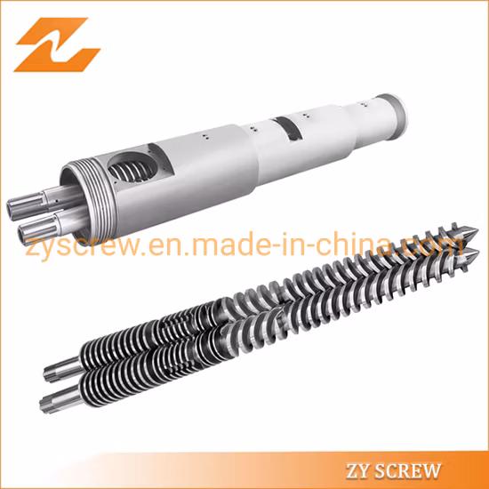 PVC PS PE Conical Twin Screw Barrel Plastics Machine Part