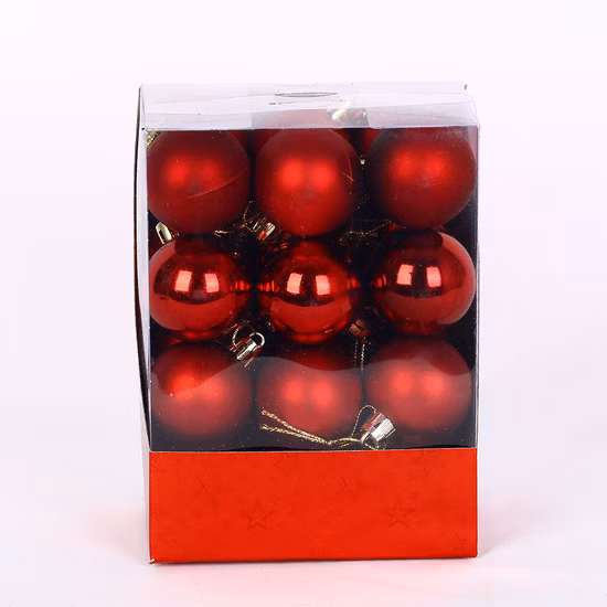 Wholesale Christmas Tree Ornament Decoration 4cm Plastic Christmas Ball